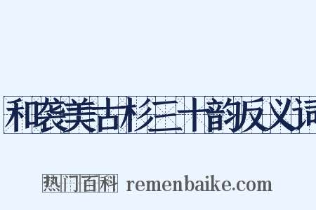 和袭美古杉三十韵反义词是什么意思的图片
